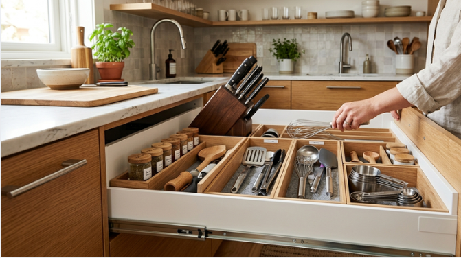 Smart Kitchen Drawer Rack Ideas for Organized Homes 1 kitchen drawer rack