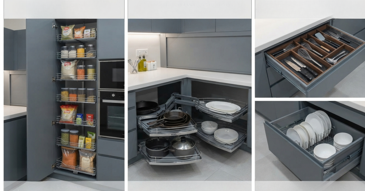 Custom kitchen storage Ideas for a Clutter-Free Home (2026) 2 Maximize tight cooking spaces with clever hidden kitchen storage ideas. Discover the latest trends cabinet materials and smart hardware solutions for your home. 1