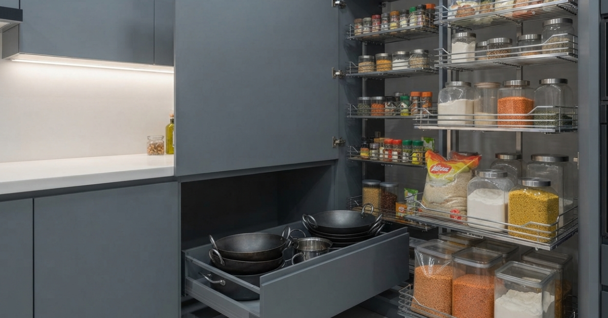 Custom kitchen storage Ideas for a Clutter-Free Home (2026) 3 Maximize tight cooking spaces with clever hidden kitchen storage ideas. Discover the latest trends cabinet materials and smart hardware solutions for your home