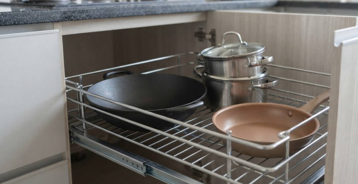 Best Cabinet Tray Organizer Ideas for Easy Kitchen Storage 2 accessible corner cabinet storage solution.jpg