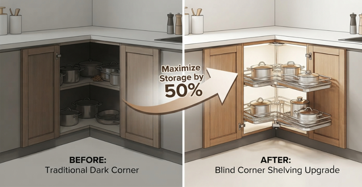 Blind Corner Shelving: Smart Storage for Every Kitchen 2 blind corner shelving before after diagram bd.png