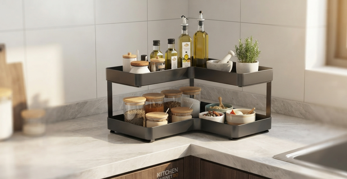Countertop Corner Shelf: Smart Storage Ideas for Kitchens 3 Countertop Corner Shelf: Smart Storage Ideas for Kitchens