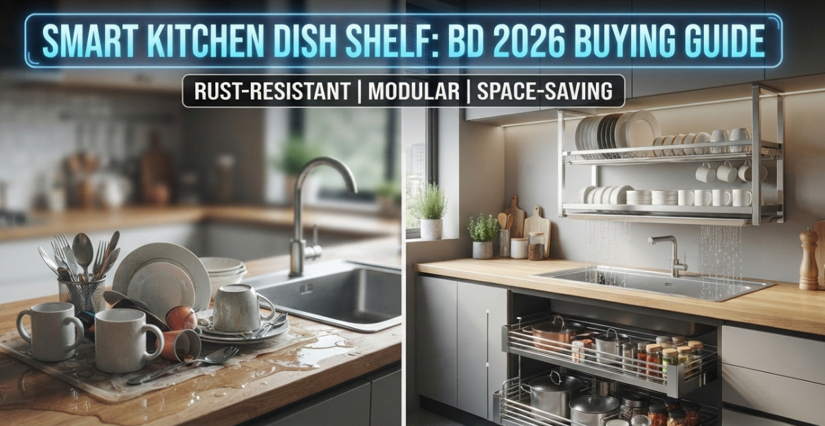 Kitchen Dish Shelf Buying Guide for Stylish Storage Space in Bangladesh 1 Kitchen Dish Shelf Buying Guide: Stylish Storage for BD Homes 2026