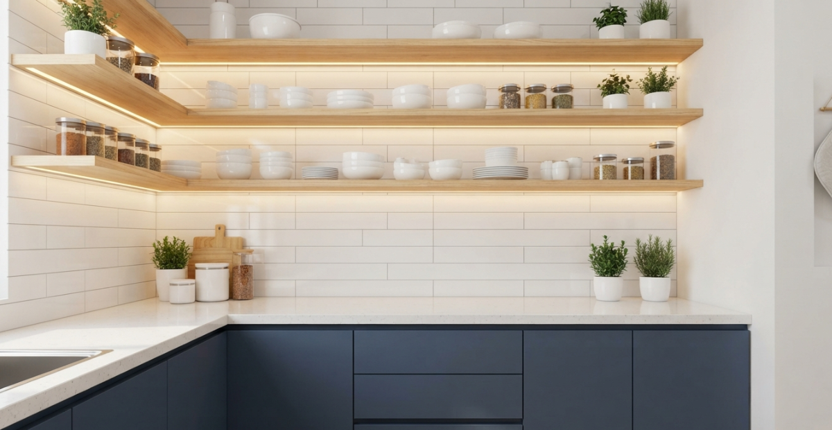 Kitchen Open Shelving Ideas to Maximize Storage 10 Kitchen Open Shelving: Maximize Storage in Bangladeshi Homes