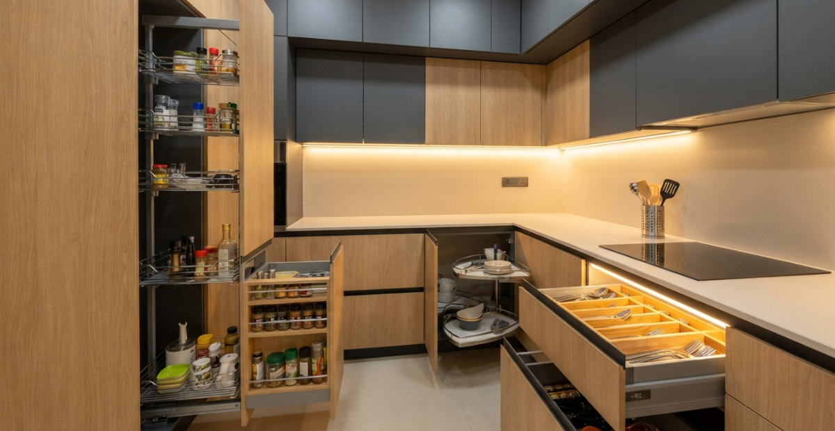 Wardrobe Storage System: Smart Ideas to Maximize Space 2 modern modular kitchen storage solutions bangladesh.jpg