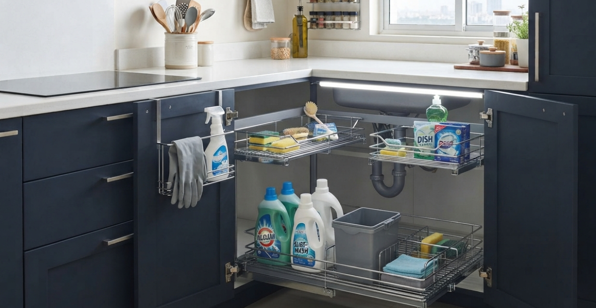 Deep Cabinet Organizer: Maximize Kitchen Storage Space Today 2 modern navy kitchen hardware bangladesh