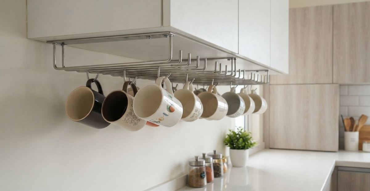 Hanging Cup Rack: Smart Storage Ideas for Every Kitchen 3 Hanging Cup Rack: Smart Storage Ideas for Every Kitchen