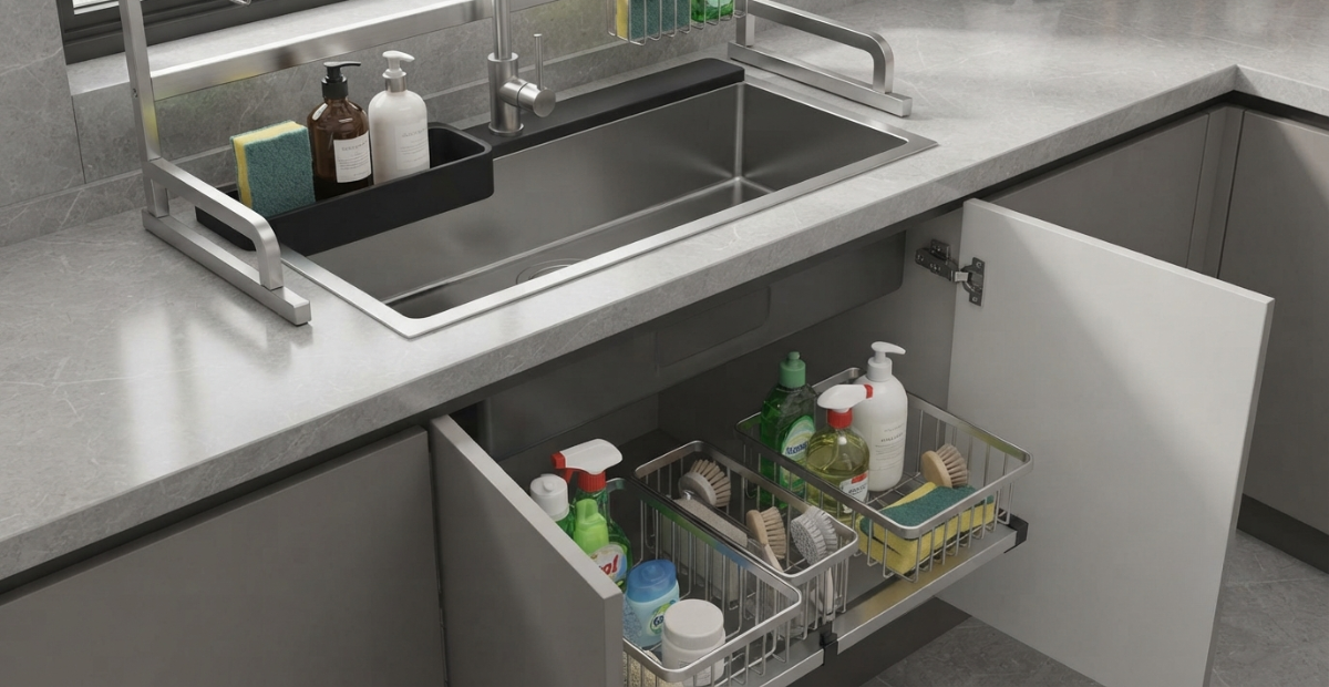 Best Dishwashing Organizer for a Clean Kitchen Setup 2 modular kitchen sink hardware solution