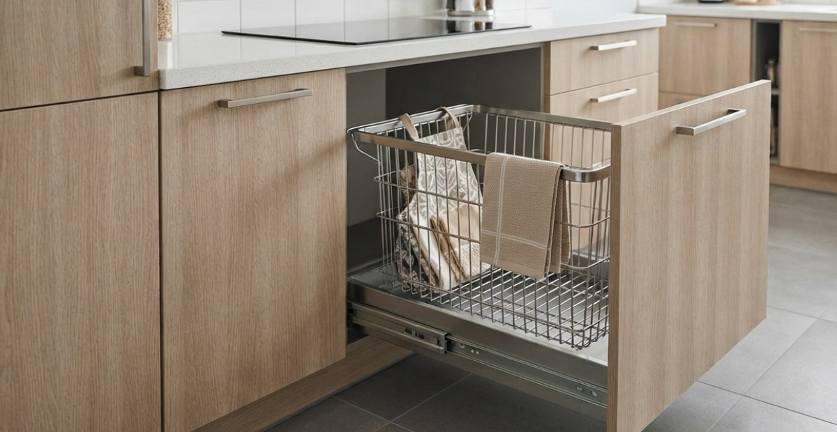 Laundry Basket Cabinet Ideas: The Ultimate Guide to Integrated Storage 2 modular kitchen storage laundry basket cabinet bangladesh 2026.jpg