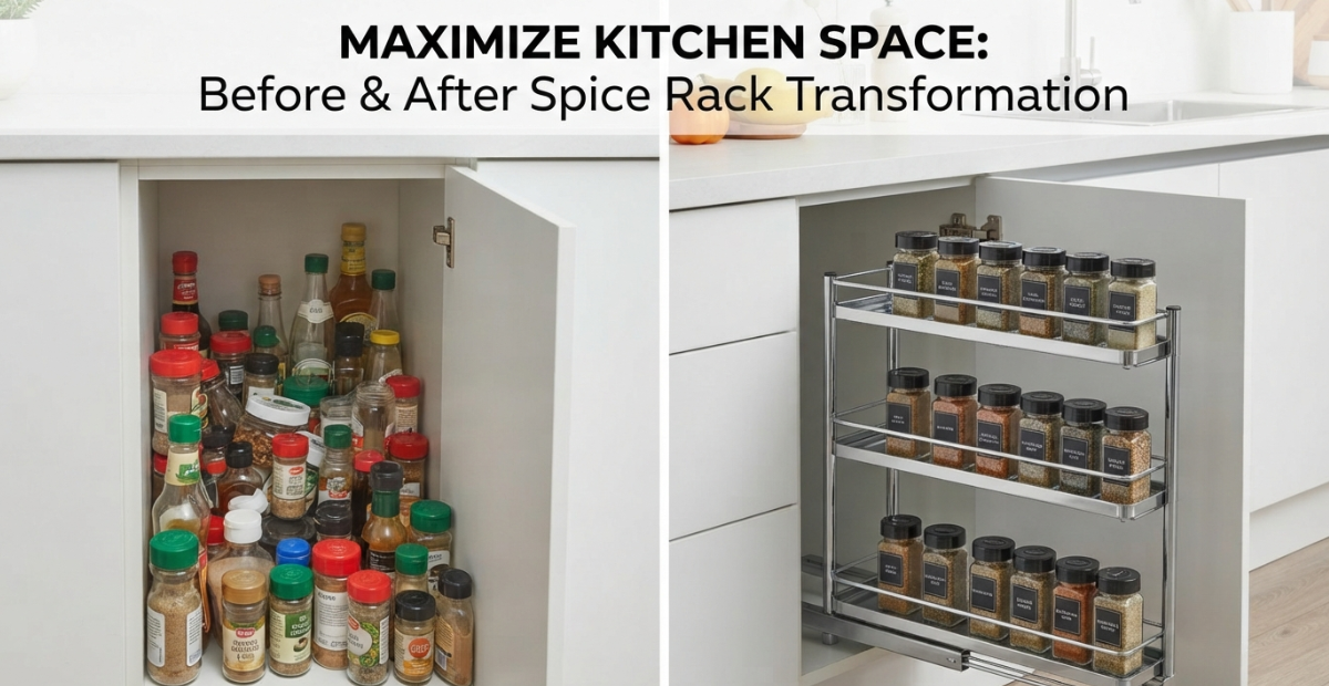 Pull Out Spice Racks for Cupboards: Save Kitchen Space Now 2 Pull Out Spice Racks for Cupboards: Save Kitchen Space No