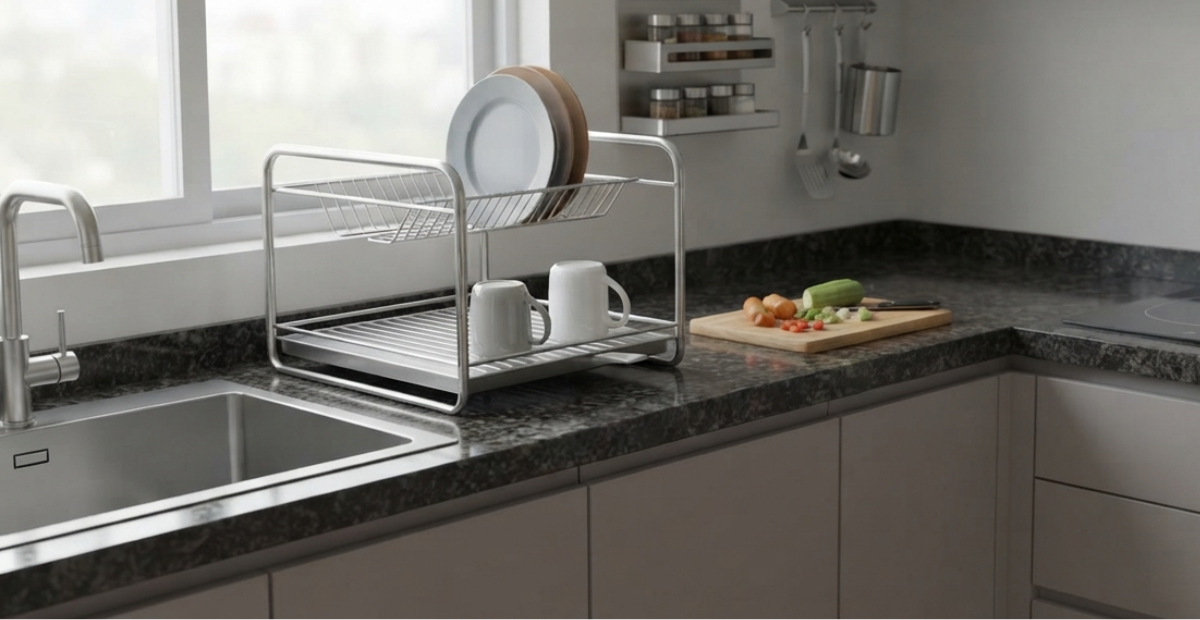 Best Countertop Dish Rack for a Clean Kitchen Space Today 2 small kitchen organization dhaka 2026.jpg