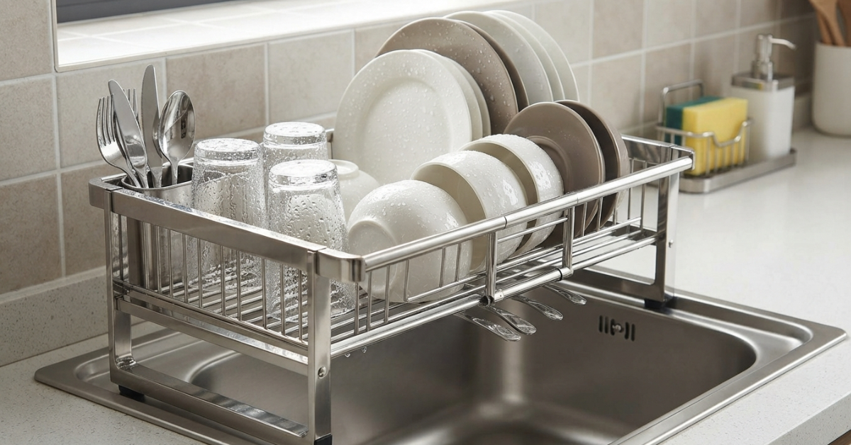 Best Stainless Steel Dish Drying Rack for Modern Kitchen 1 Best Stainless Steel Dish Drying Rack BD (2026 Buyers Guide)