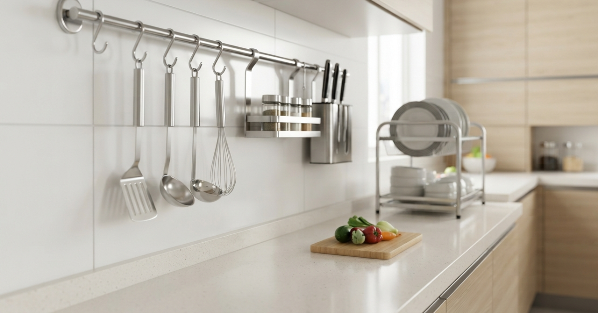 Kitchen Hanging Rod: Smart Storage Ideas for Modern Homes 2 Discover how a kitchen hanging rod and smart storage organizers can transform your modern home. Explore space-saving ideas, hardware tips, and trends.