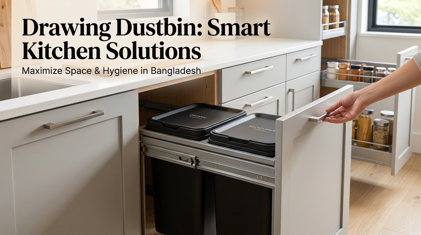 Drawing Dustbin: Smart Kitchen Storage Cabinets