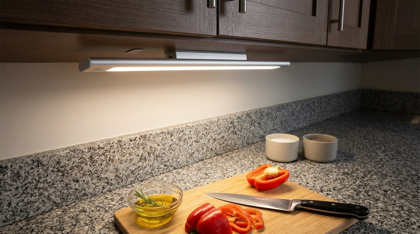 Magnetic Under Cabinet Light: Brighten Your Kitchen Easily 1 Glass Shelf Supports: Stylish & Secure Storage Solutions