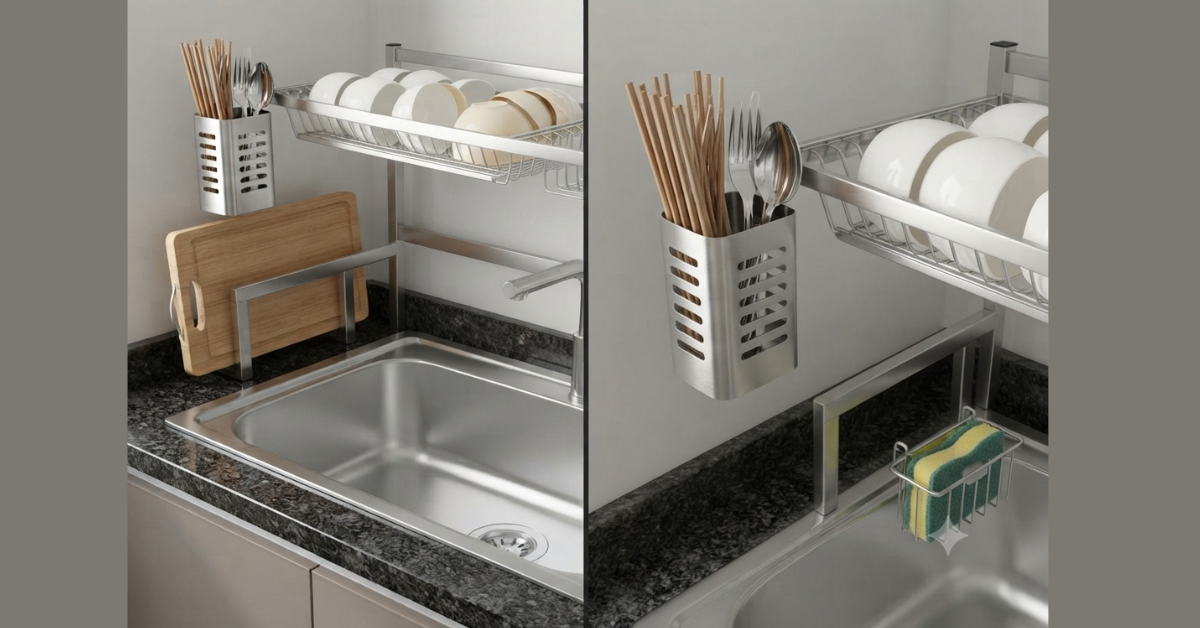 Top Mount Kitchen Sink: Best Materials and Size Guide 2 bangladeshi kitchen sink storage solution.jpg