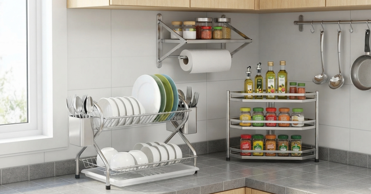 Foldable Kitchen Rack: Smart Storage Ideas for Small Homes 1 Smart Foldable Kitchen Racks for Compact Homes