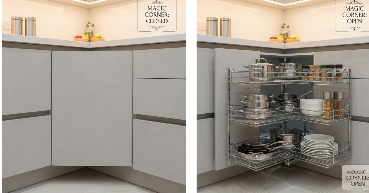 Magic Corner Pull Out: Smart Kitchen Storage Solution 1 Magic Corner Pull Out: Smart Kitchen Storage Solutions BD