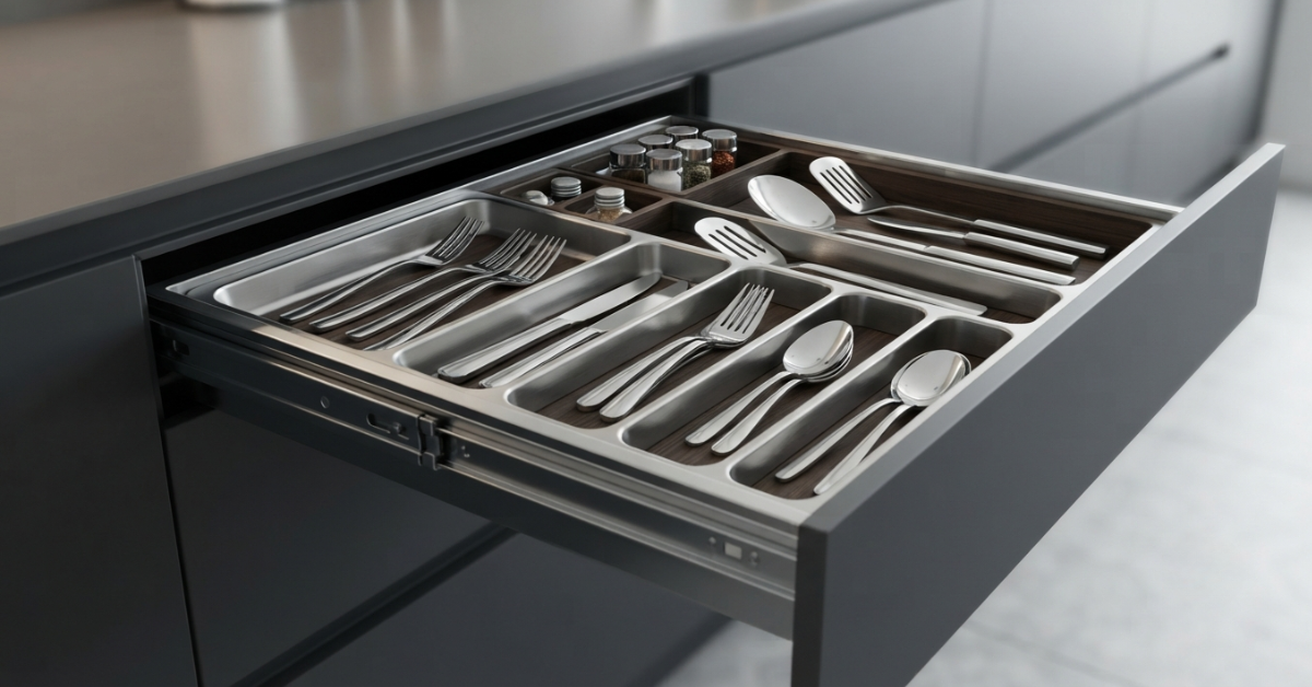 Best Cutlery Tray for Modular Kitchen Storage and Organization 5 # Best Cutlery Tray for Modular Kitchen Storage and Organization