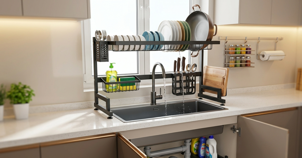 Sink Organizer Rack Ideas for a Neat, Spacious Kitchen