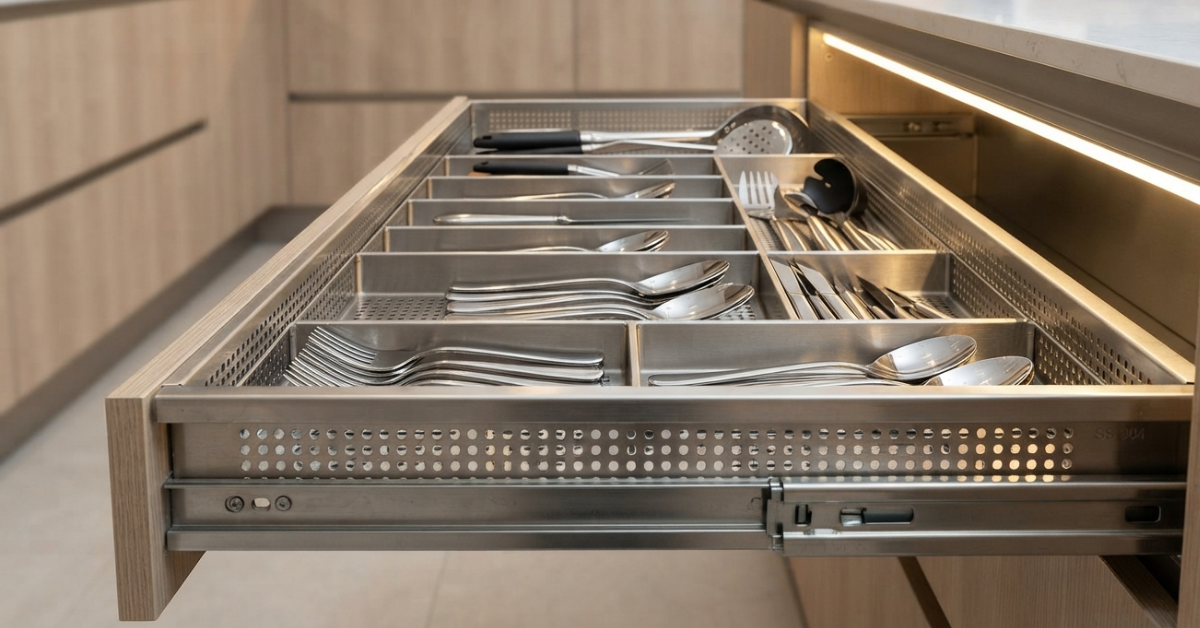 Best Cutlery Basket Ideas for a Neat and Organized Kitchen 2 ss 304 perfo cutlery basket organized drawer.jpg
