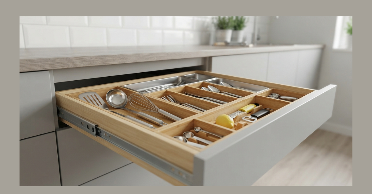 utensil drawer organizer Ideas for Modern Kitchens! 1 Under-Cabinet Coffee Cup Holder Ideas for Modern Kitchens!